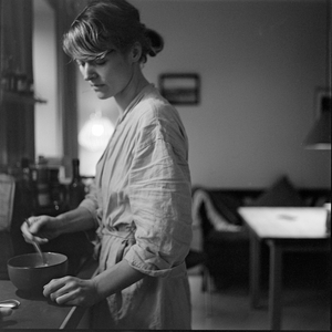 Maja at home.