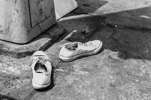 He came out of his shoes!