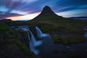 Summer Light Show: Midnight Sunset at Kirkjufell (West Iceland)