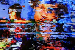The image formed by noise on the TV screen