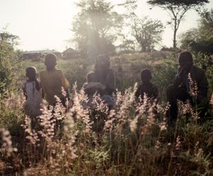 Mama and five of her nine children