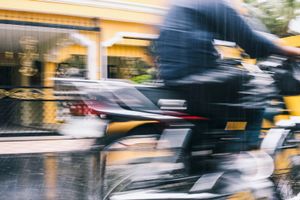 Scooter in Rain