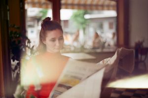 Reading woman