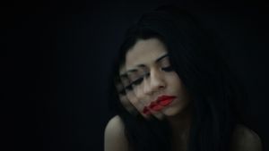 Emerging from darkness - Self Portrait