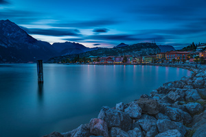 Calm on Lake Garda at Sunset