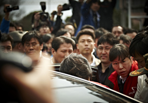 No matter where she visited, there was a huge following of people wanting to see or listen to her.The bodyguards had her under tight check, constantly.