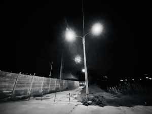 Suburbs in a winter night