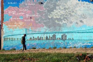 © Nicholas Gregory.     Detroit and its abandoned canvases are attracting artists from around the world. Detroit is so large that San Francisco, Boston and Manhattan fit within its 139-square miles of land.