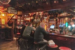 in a bar