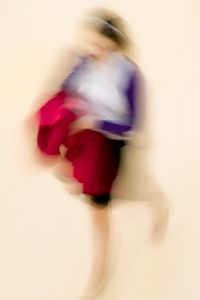Woman with Magenta Coat, Met Museum, NYC, 2009