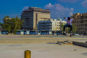 kickflip at the diy spot -  pat