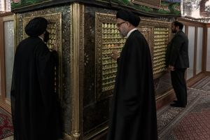 Imam during prayer