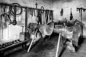Leather shop | La Purisima mission, Lompoc, California.