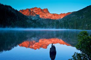 Sierra Buttes; Sardine Lake. Yuba River region of Tahoe Sierra.