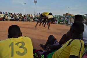Among the athletes at ringside