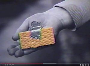 "Duct Tape Works," a video by Lewis Koch and Marshall Weber, freeze-frame,