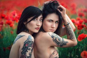Inked flowers