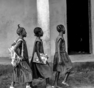 Heading to School, Kambama Village, Sierra Leone
