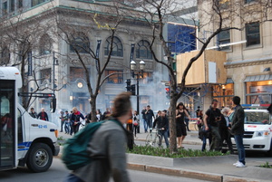Protesters diperse
