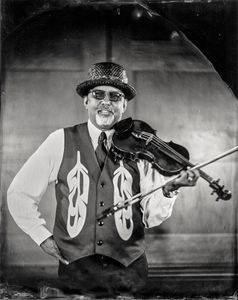 Talking Tintype, Swil Kanim, Violinist, Citizen of the Lummi Nation, 2017, from the series Critical Indigenous Photographic Exchange, Seattle Art Museum