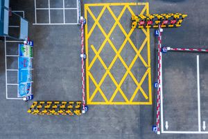 The  landscape of school  gate