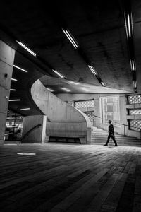 Walking down the staircase