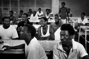 Migrants from the Horn of Africa, arrived in Malta by sea trough Libya at Safi detention centre, they will stay here up to 12 month (if asylum will be denied even 18) before they will be accepted in the open center.