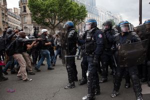 Labour law protest, Paris, 2016.