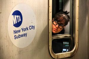 Checking Her Train