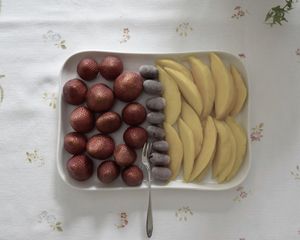 Fruit on the dining room table.