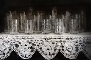 Kitchen. Aunt Sara's liqueur glasses.
