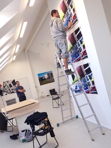 Constructed to be Photographic installation preparation by University students.