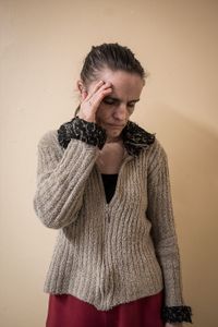 Dana, 42, abused, victim of a domestic violence.
