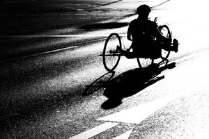 Abstract street photography - wheelchair