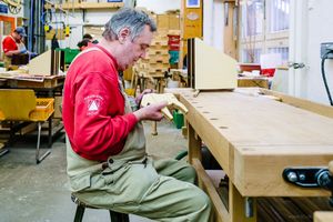 The carpenter workshop.