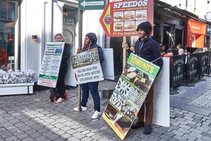 walking billboards in Galway