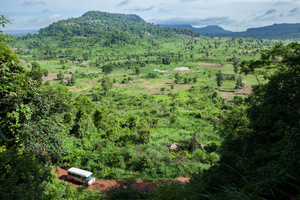 Deforestation – product of illegal logging and farming in Phnom Kulen National Park. Siem Reap Province, Cambodia.
