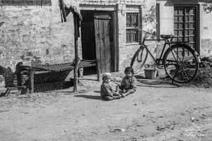 Children playing outside home  | Dhanda, Punjab.
