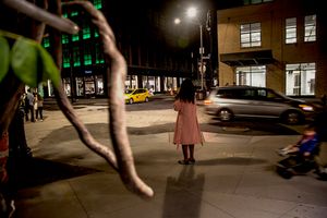 An apparition in pink