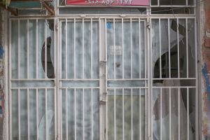 Most of the stores in town are closed because of the damage and lustreless of market