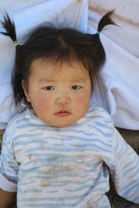 Mongolian Toddler. Gobi Desert - Khongor Sand Dunes, Southern Mongolia. 2017.