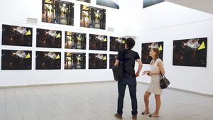 Opening of site-specific photographic installation at M'ARS Contemporary Non-Profit Gallery, Moscow