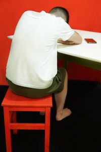 Boy with a smartphone