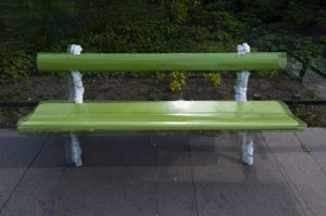 Three green benches, Helsinki, 2011