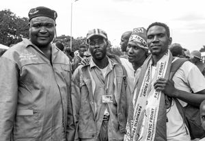 Patriotic Front supporters - group portrait