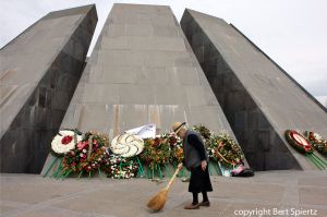 Armenia Yerevan, The Genocide  Memorial on the day after the Commemoration  © Bert Spiertz