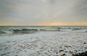 The sea on a cold day
