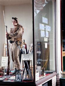 Sam Harrelson in a storefront on Caroline Street, Fredericksburg, VA, 2010.