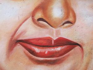 Red lips, Madurai, Tamil Nadu, 2010.