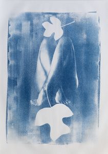 Self-portrait in blue